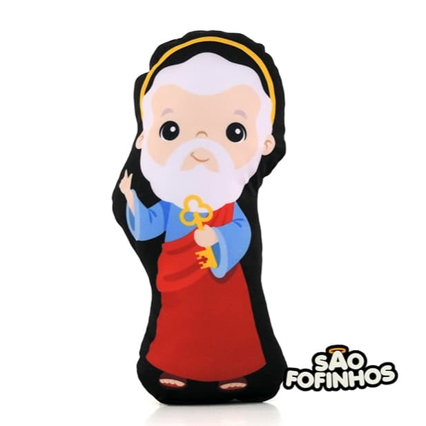 Almofada Boneco Naninha São Pedro  – Presente Católico Infantil – Decoração Religiosa