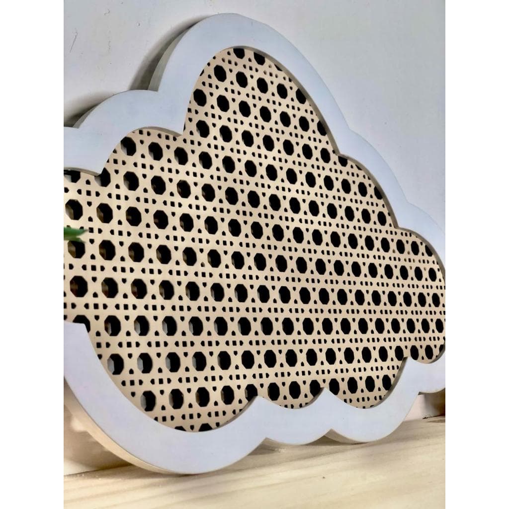 Enfeite Nuvem palha Indiana em MDF/ Decoração de Parede de Quarto Infantil