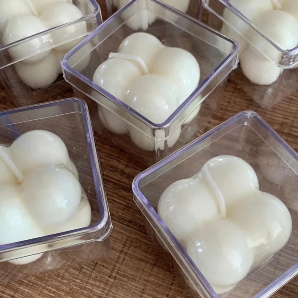 10 Velas Aromáticas mini Bubble - Lembrancinha chá revelação/ aniversário/ Personalizável