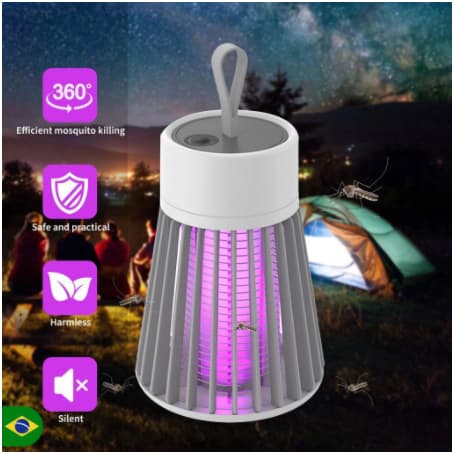 Lâmpada Elétrica Mata-Mosquitos Com Luz UV Usb Recarregável Armadilha Para Anti-Insetos LY