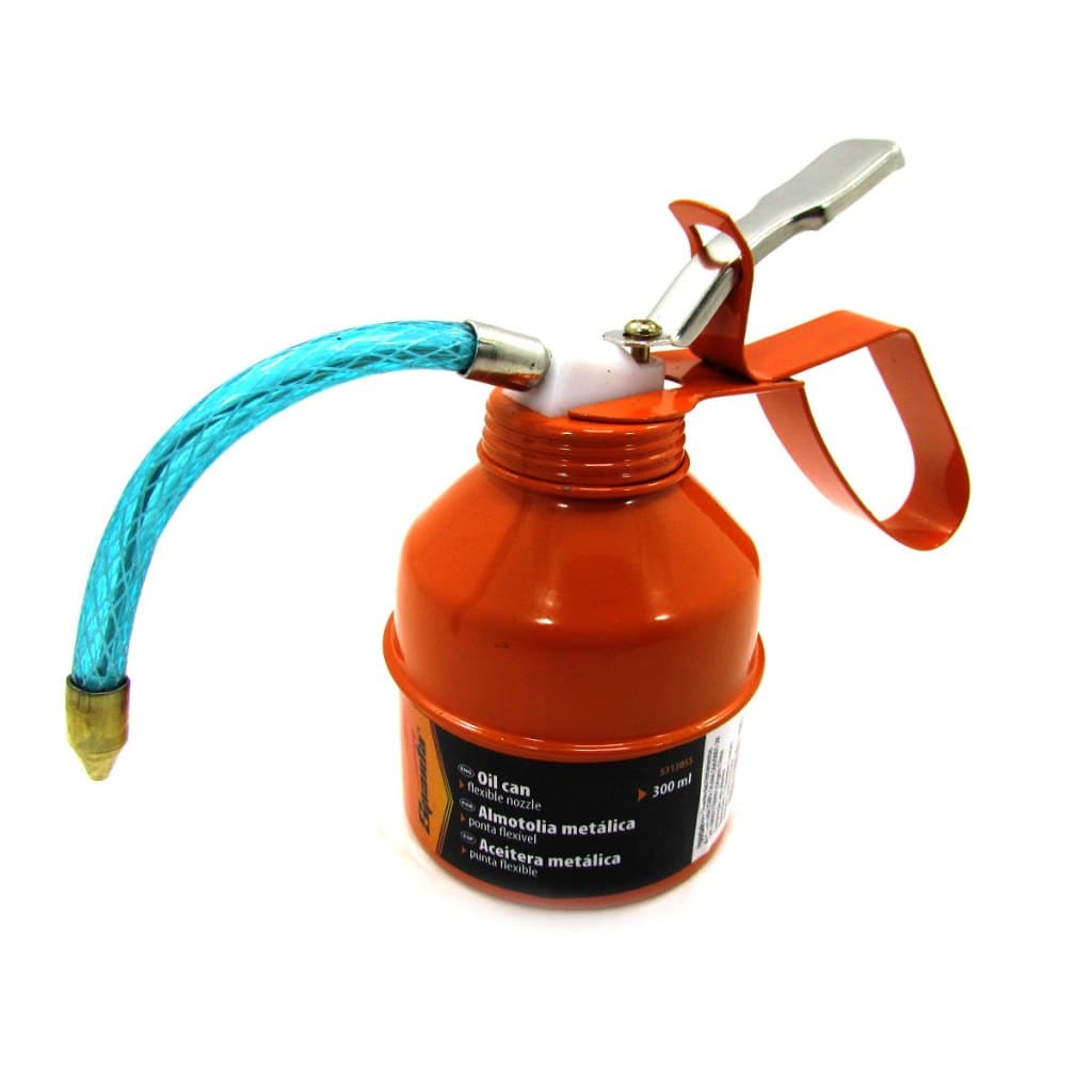 Almotolia Metálica Profissional Bico Flexível 300ml Bomba para Óleo Lubrificação Sparta 5313055