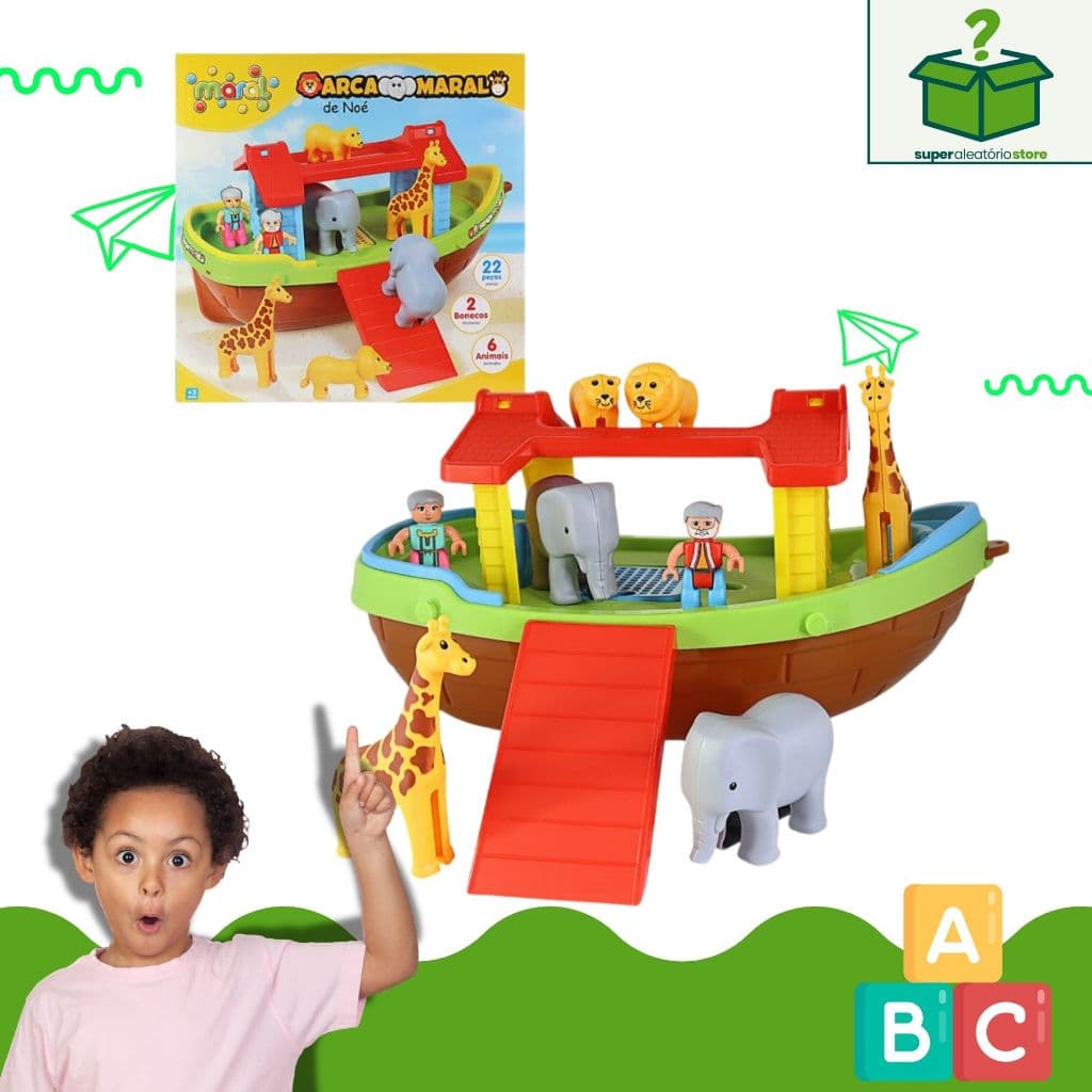 Arca de Noé de Montar brinquedo educativo cristão bíblico presente dia das crianças