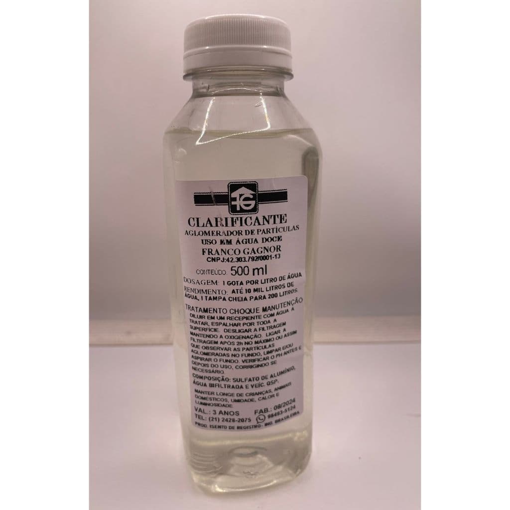 CONDICIONADOR CLARIFICANTE CRISTAL - 500ml - Clareia água de aquários e lagos - Franco Gagnor