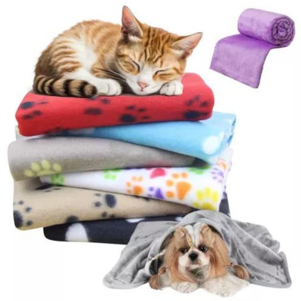 Manta Cobertor Microfibra Para Pets Cachorros Gatos 90 x 100cm