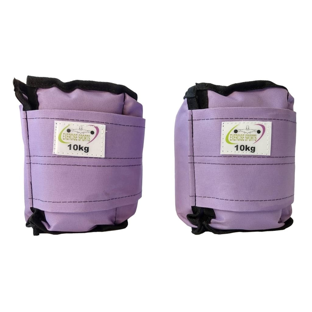 Caneleira / Tornozeleira 10 Kg - O Par Academia Lilás