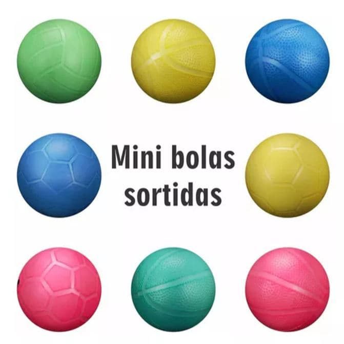 21 Mini Bolas Vinil Bico De Jaca Coloridas Futebol Brindes