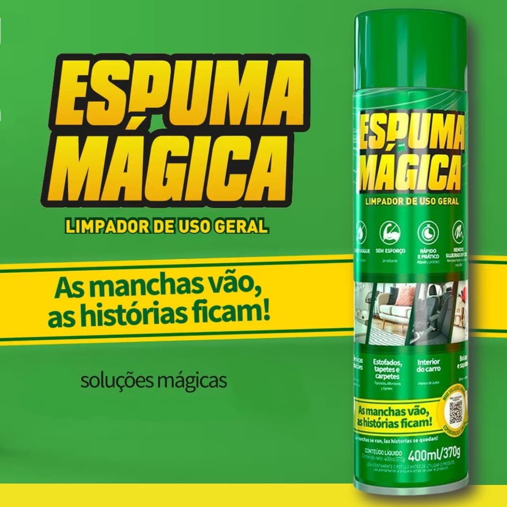 Espuma Magica Limpador De Uso Geral 400ml ou 500ml Pro Auto Espuma Aerosol Spray Limpeza a Seco