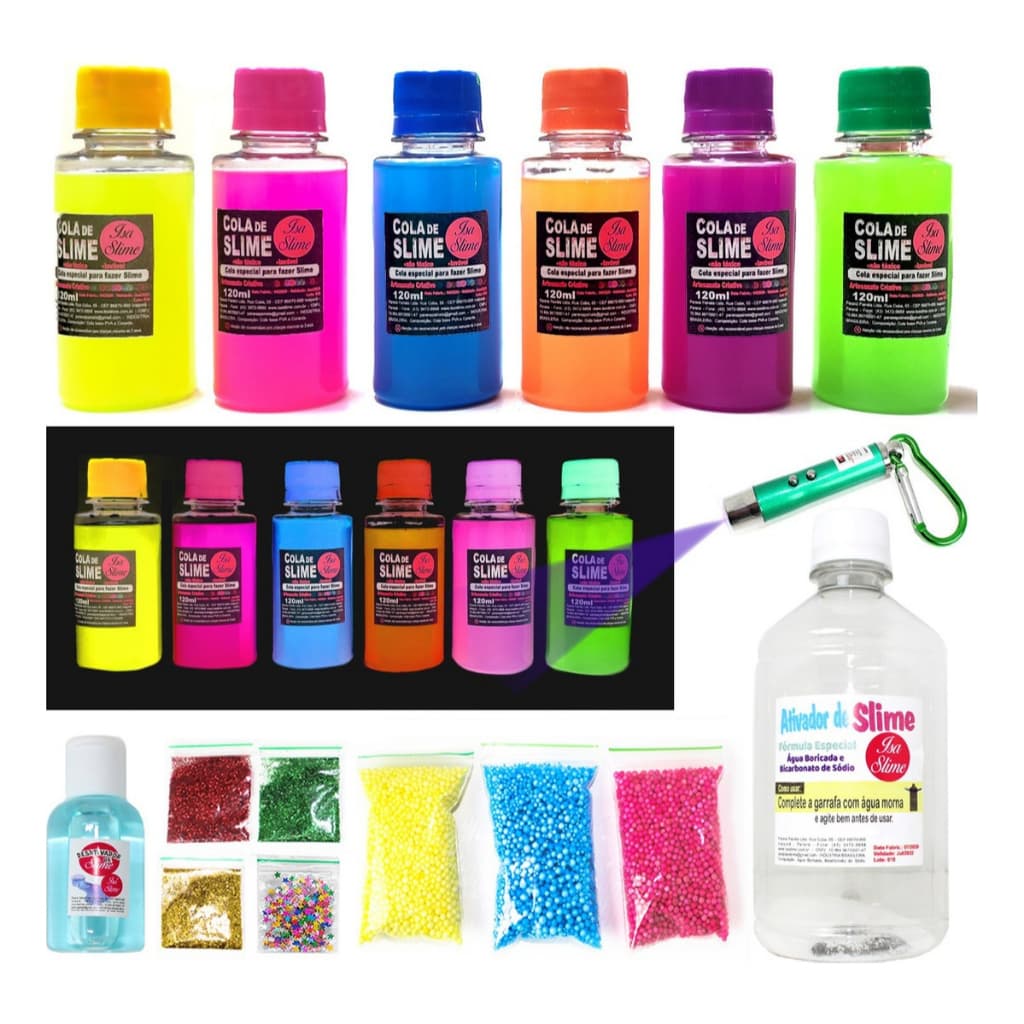 Slime Neon Kit Neon Glow Glue Isa Slime