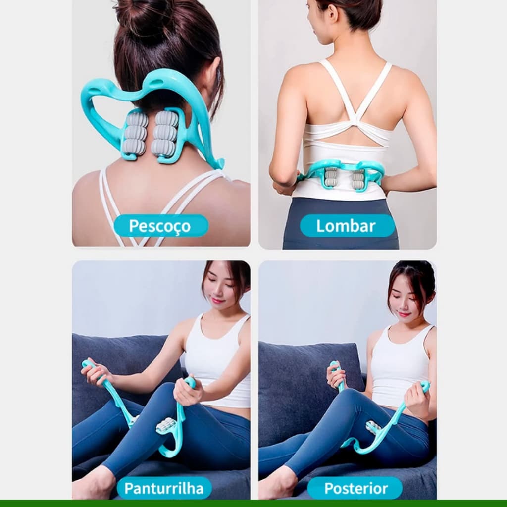 Massageador Corporal Costas Cervical Massageador de Pescoço Manual Pernas Coxas SNH10
