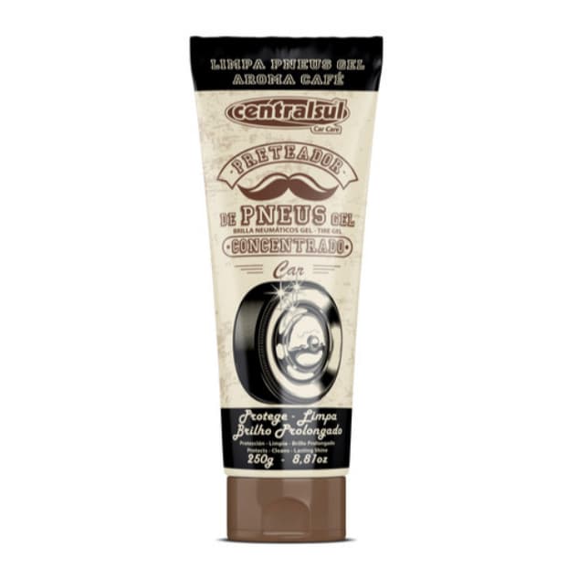 Pretinho Preteador de Pneus 250g Central Sul Gel Concentrado Renova e Protege