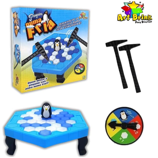 Jogo Martelo Quebra Pinguim Blocos Brinquedo Interativo Diversão
