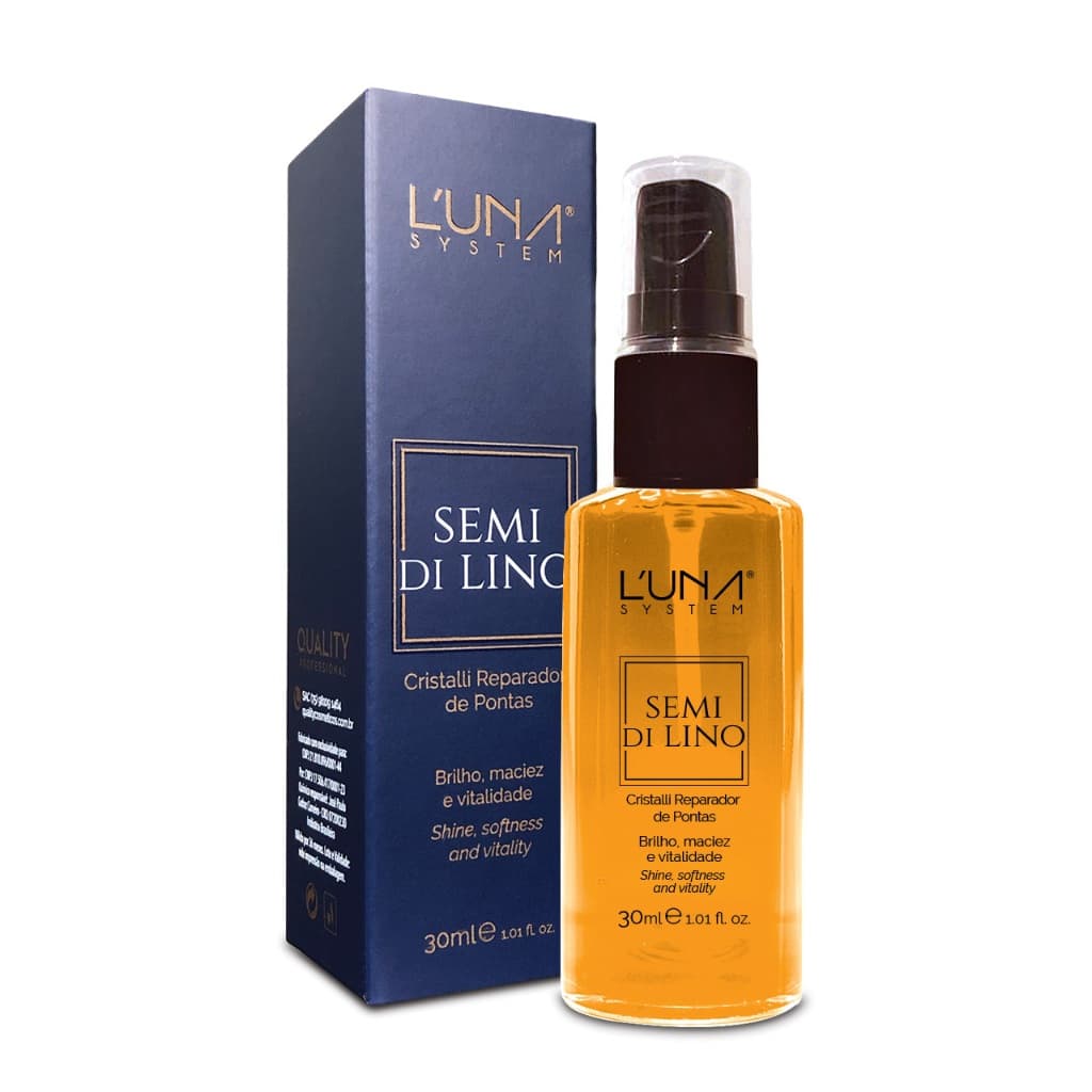 Luna System Cristalli Semi Di Lino – Reparador de Pontas com Brilho e Proteção – 30ml