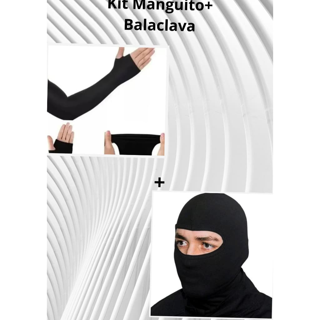 Manguito+ Balaclava Motociclista Mangote Touca Ninja