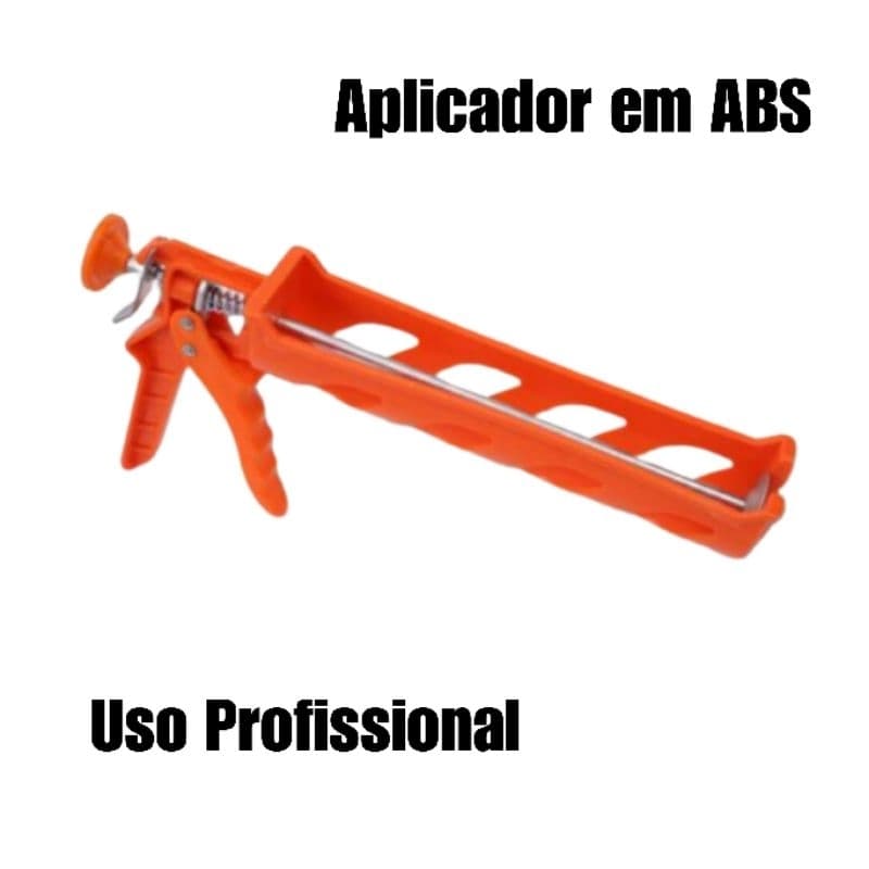 PROMOÇÃO Aplicador de Silicone Cola PU Reforçado Uso Profissional em ABS 9" para tubo até 400 gramas