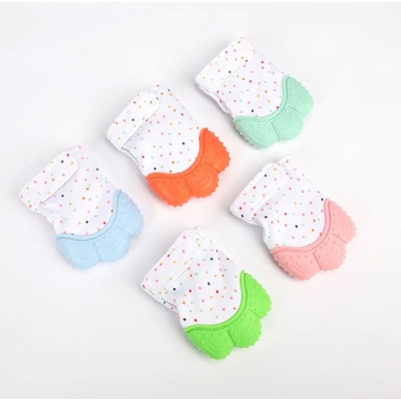 Mordedor Luva  Silicone Pro Baby Luvinha Silicone Cores Variadas