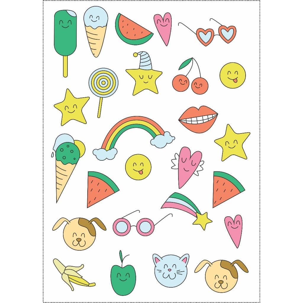 4 Cartelas Adesivos Marcador Planner Caderno Scrapbook DECORE SEU CELULAR com STICKERS LINDOS KAWAII