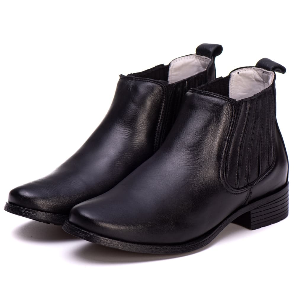 Bota Feminina Coturninho Cano Baixo 6101 com Elástico Lateral Casual Pettinari