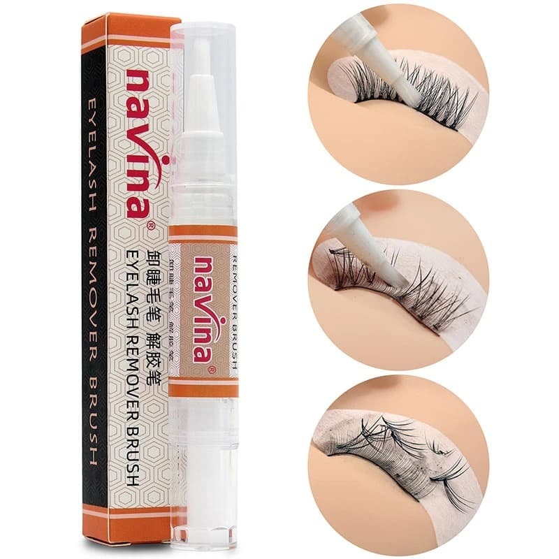 Caneta Gel para Remoção de Cola em Alongamento de Cílios com Escova 10ml-Removedor-Caneta-Navina