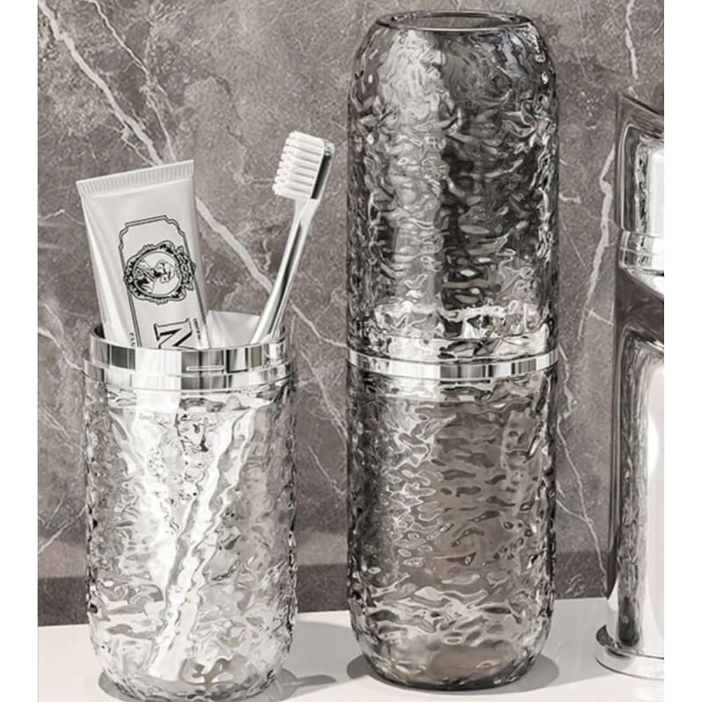 Porta Escovas Copo Portátil, Estojo de Armazenamento de Pasta de Dente e Escova de Dente para viagem. Copo de luxo