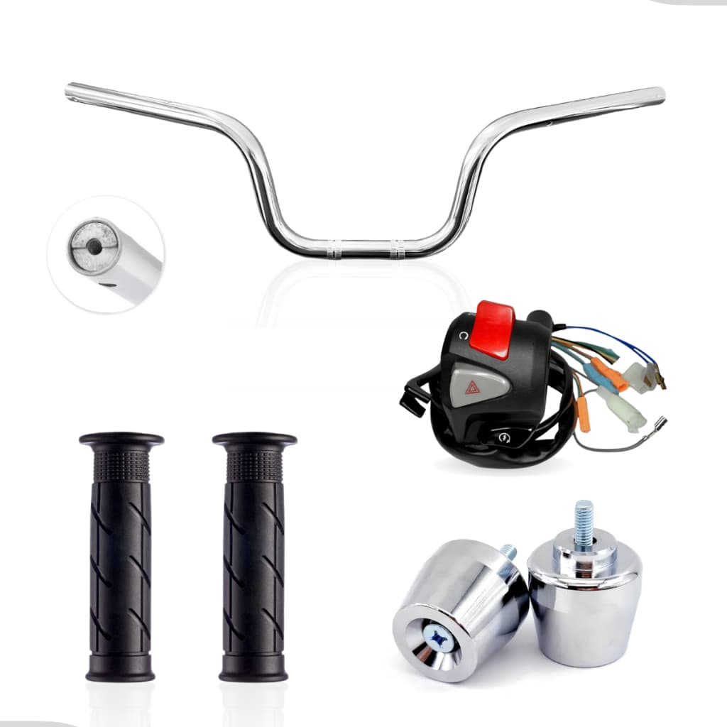 Kit Guidão Cg Cargo + Punho Cb 500 + Peso Pcx + Manopla
