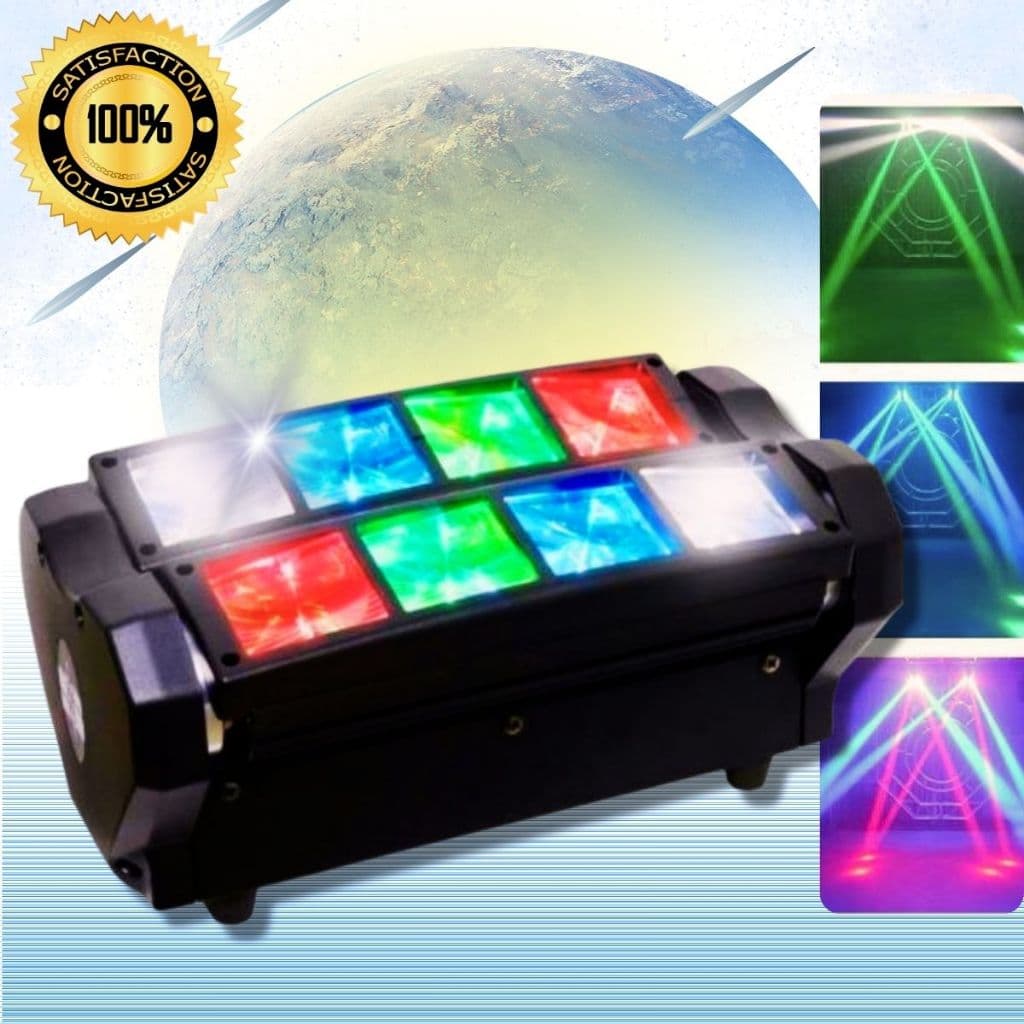 Mini Moving Spider Beam 8 Leds 5w ShowTech Rgbw Dmx