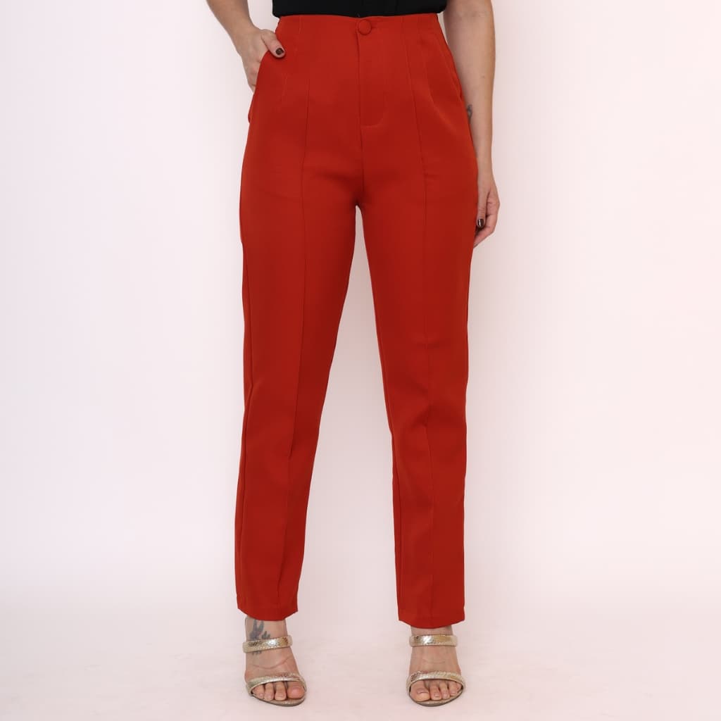 L.L.MODAS FEMININA    calça feminina de alfaiataria com zipe e botao novo