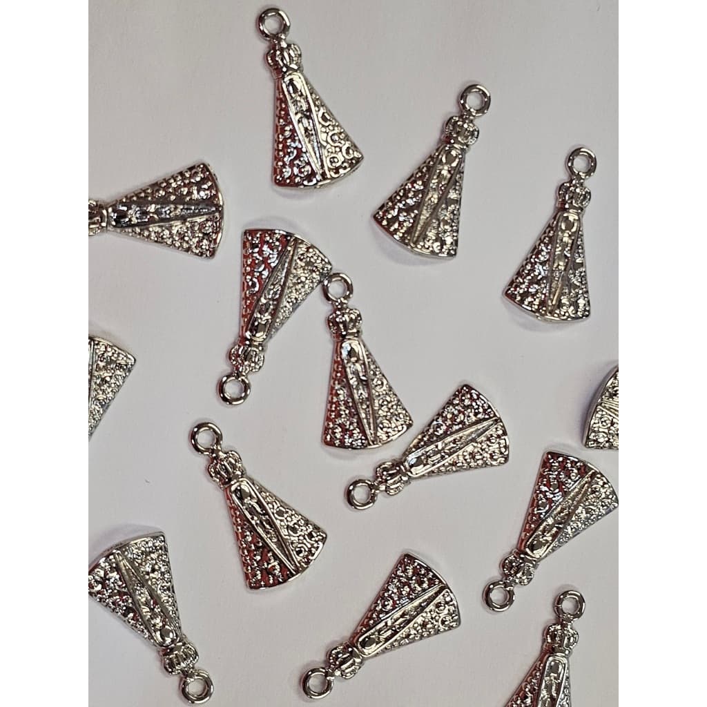 Pingente Nossa Senhora Aparecida de Metal Pequeno - 10 ou 50 Peças