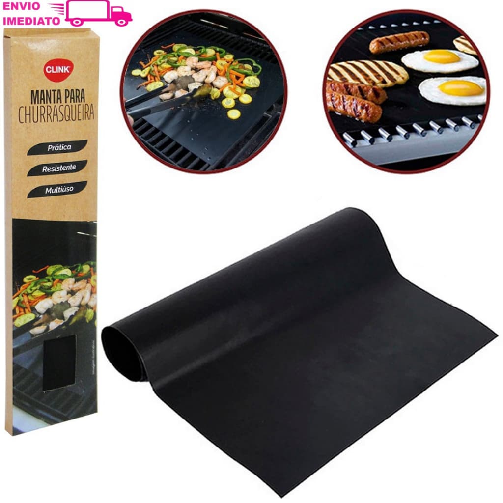 Manta térmica Churrasqueira Teflon Multiuso Antiaderente para Churrasco e Grill