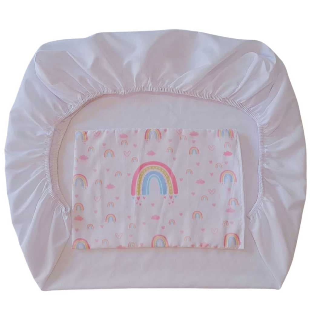 Lençol com fronha para bebê e neném infantil kit 2 peças  estampado cm elástico envio já