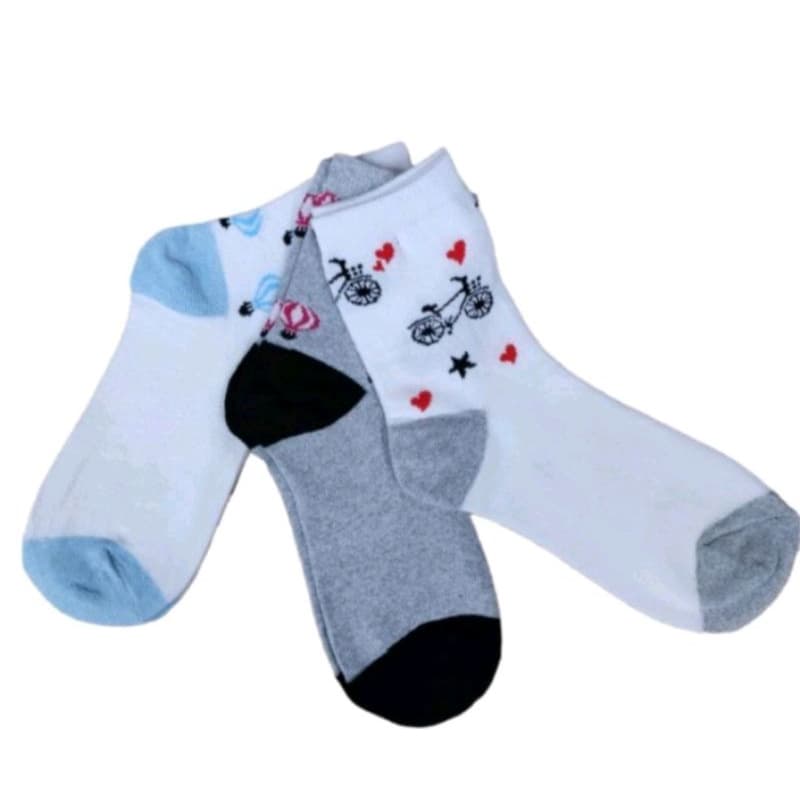 kit 6 PARES  Meia  Feminina  Adulto Cano Médio   N 34 a 40  ALTOMAX   BICI COD.01