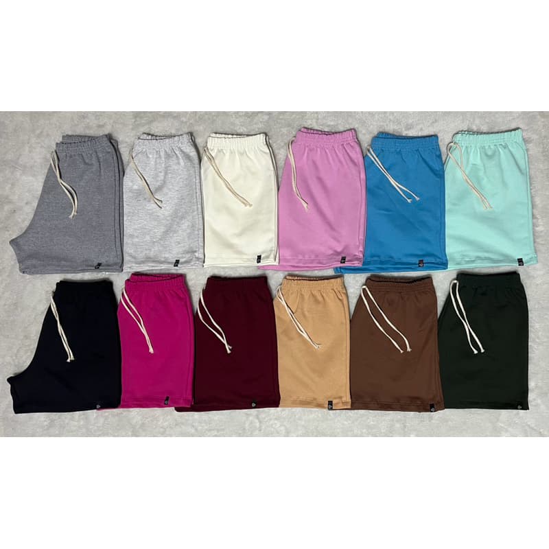 Kit 10 Shorts Feminino Moletom Super oConfortável Bermuda Feminina Atacado Short Preto Black para Academia shorts