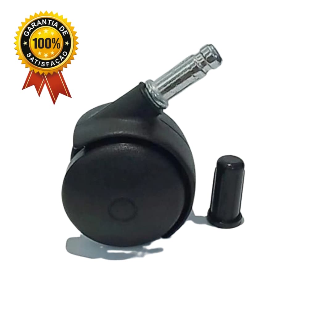Rodinha para moveis de 40mm Pino 6mm giratória- Conjunto com 4 peças