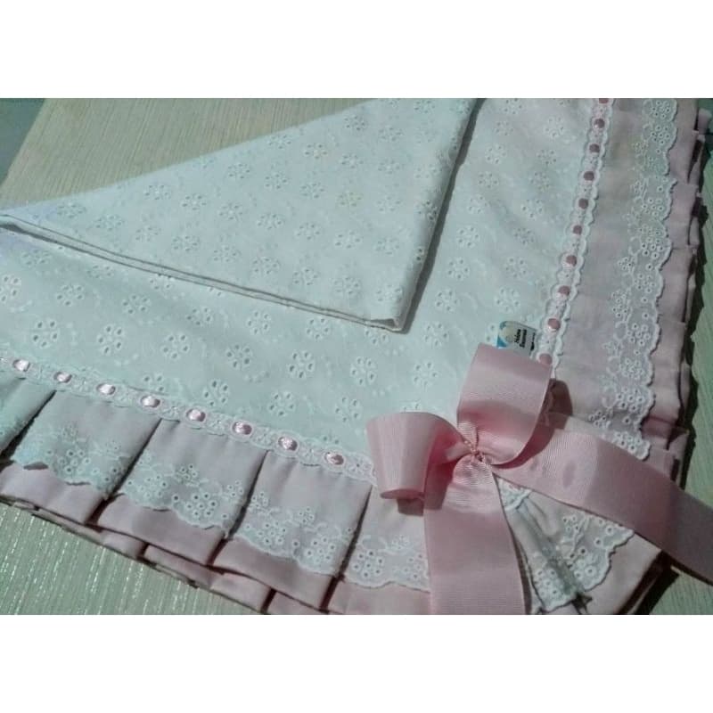 Manta para bebê personalizada rosa