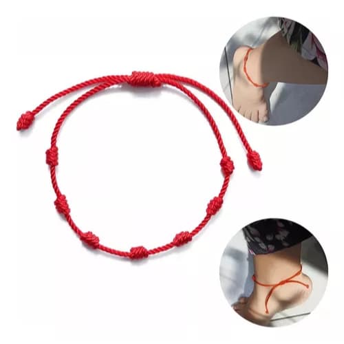 Tornozeleira/pulseira 7 Nós Afasta O Mal Kabbalah