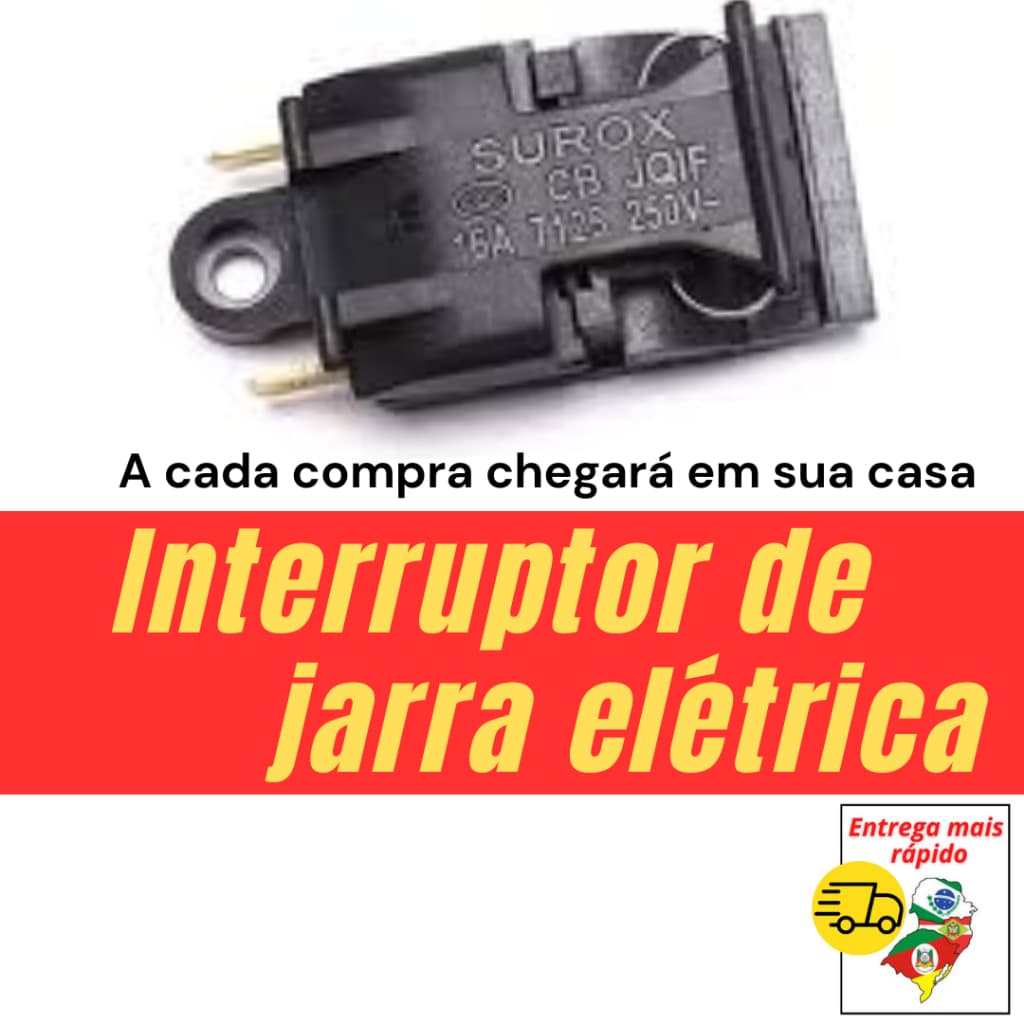Interruptor jarra elétrica chaleira 13A ou 16A 250V serve em varias marcas (ler anúncio)