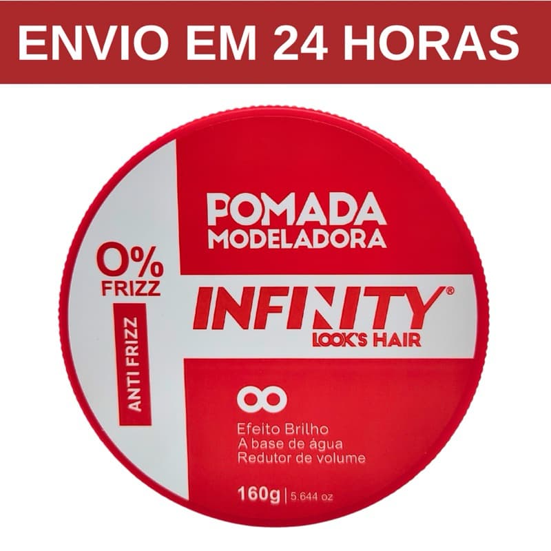 Pomada Cera Modeladora Infinity Vermelha Mega Fixação 160g - Envio 24 Horas