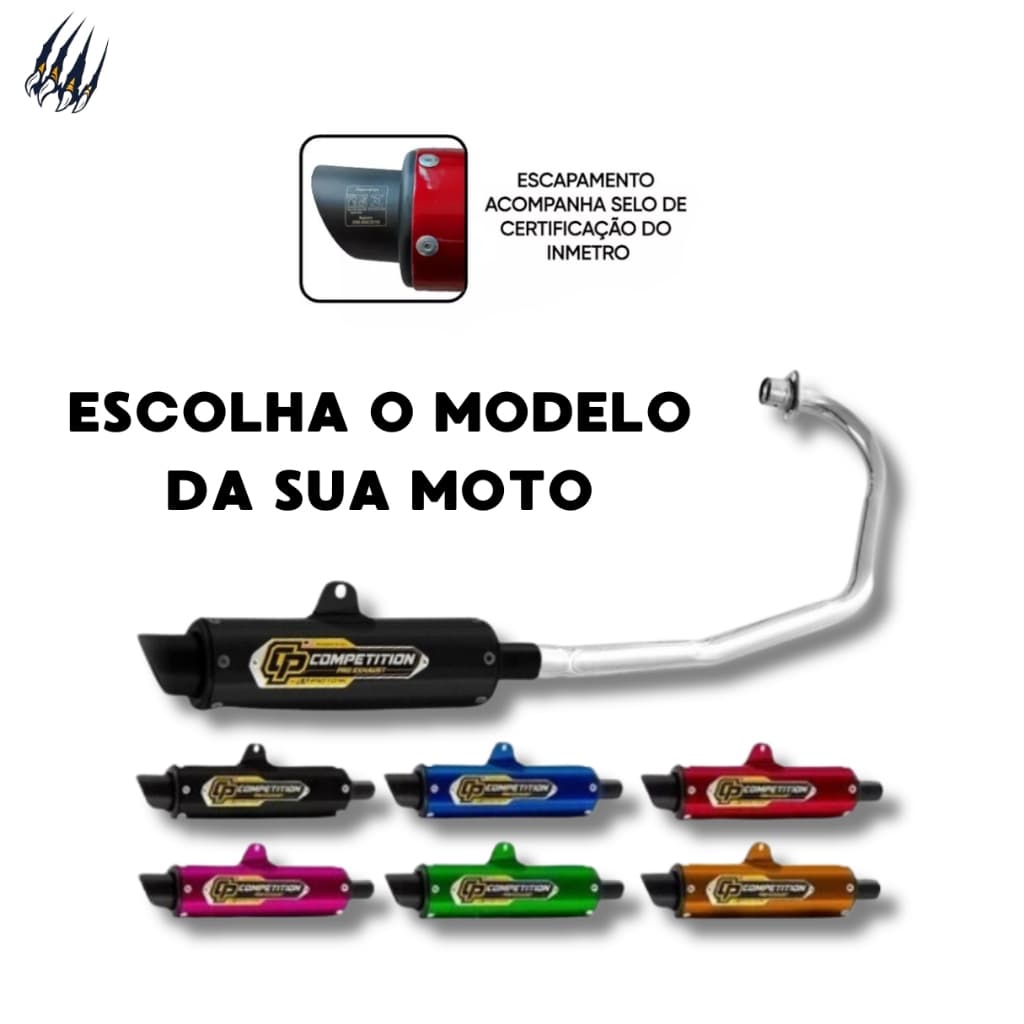 Escapamento Cromado Moto Honda Varios Modelos Pro Tork  Fan Cg Start 160 2015