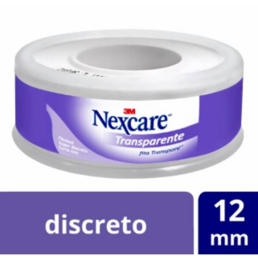 Fita Transpore Nexcare 3M Original Microporosa Transparente Fixação Curativo Todos Tamanhos