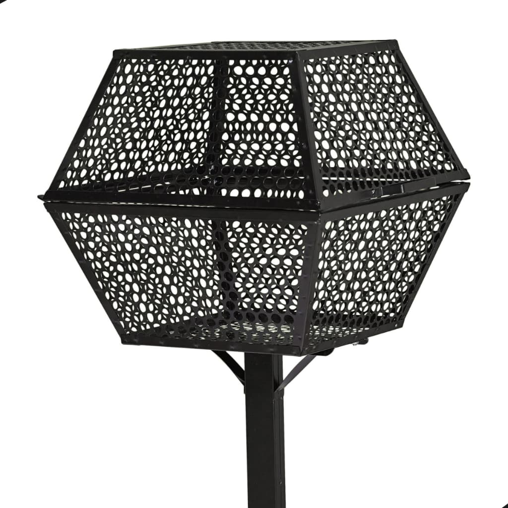 Lixeira Para Calçada E Rua Embutir Com Tampa Resistente Tela