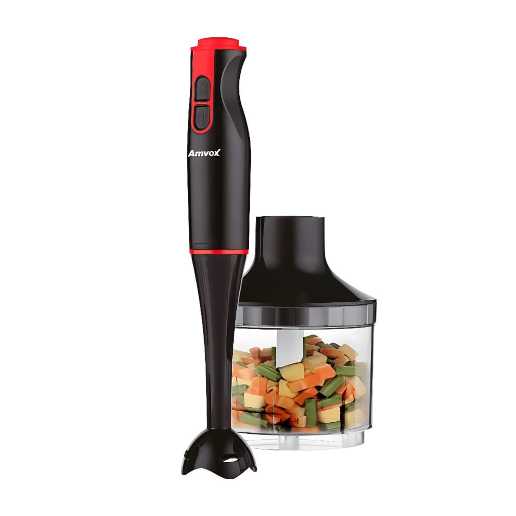 Mixer e Processador de Alimentos 2 em 1 Amvox APR 400 2 Velocidades 400W Triturador e Processador