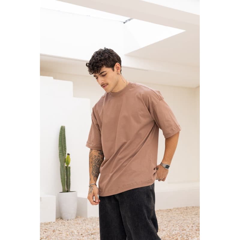 Camiseta Over Lisa Marrom Mink