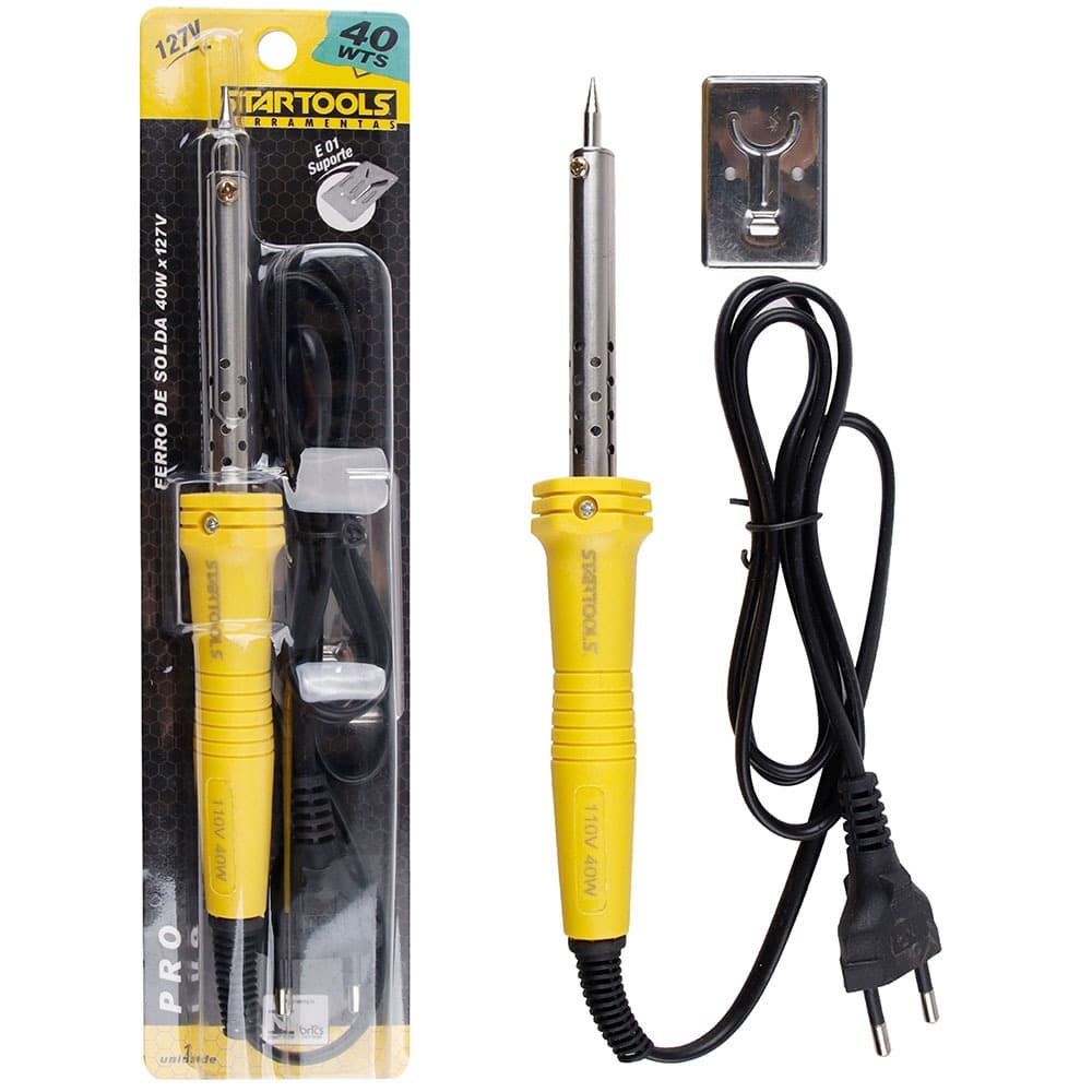 Ferro de Solda cabo amarelo 21cm 127V 30WTS PRO Startools