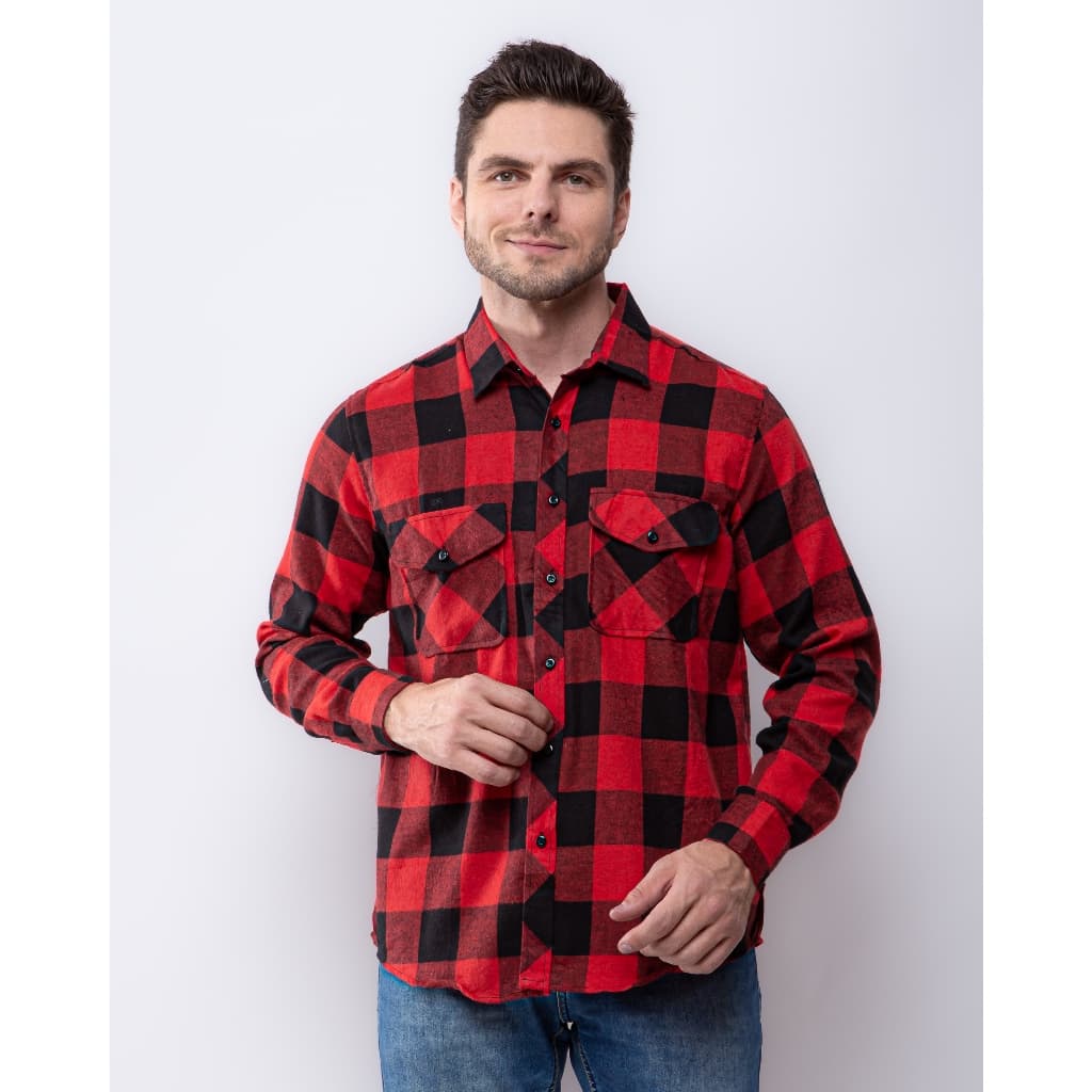 Camisa Xadrez Masculina Manga Longa Promoção De Inverno
