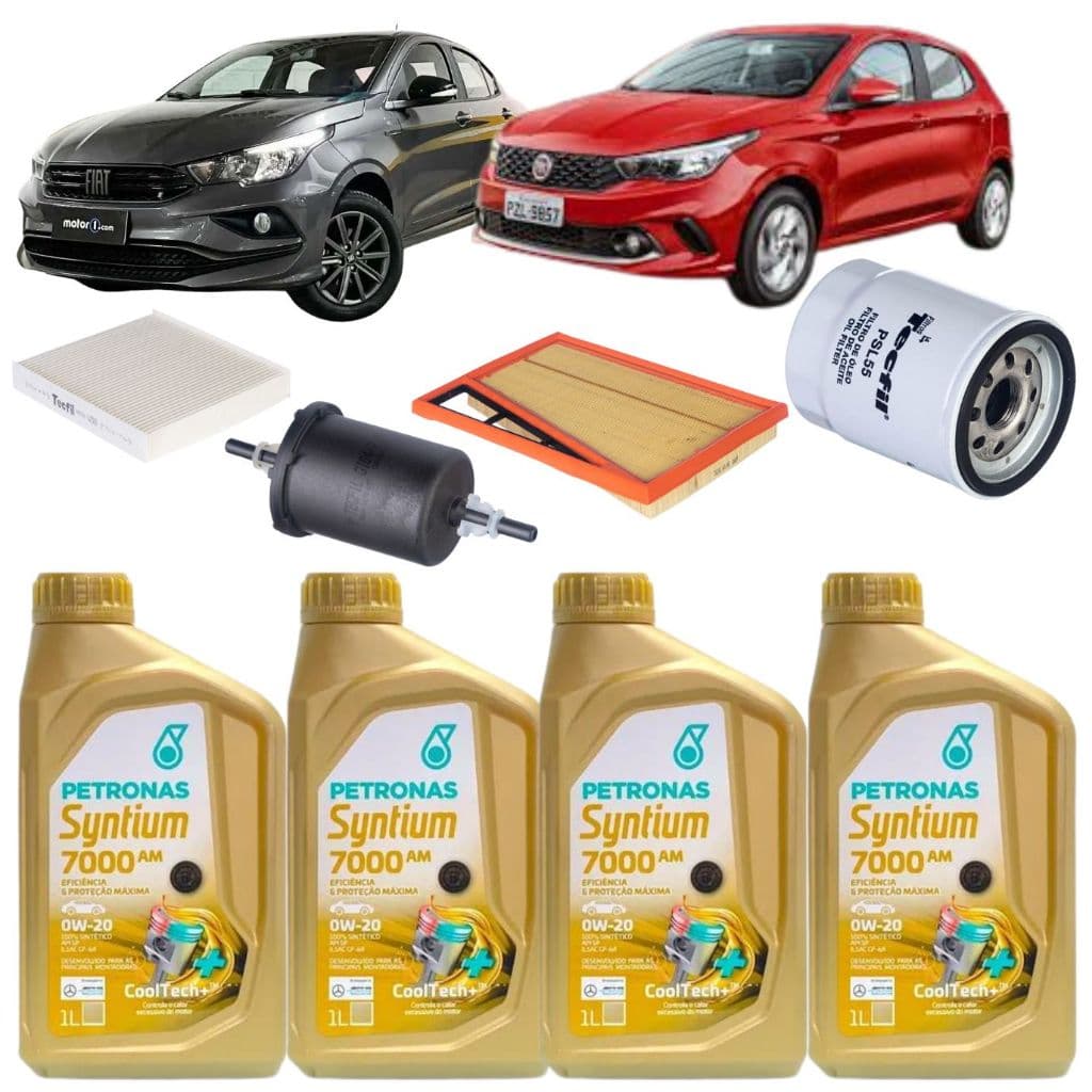 Kit Troca de Óleo Revisão Filtros Cronos Argo Strada Mobi Firefly 1.0 1.3 1.8 E-torq 2017 a 2026