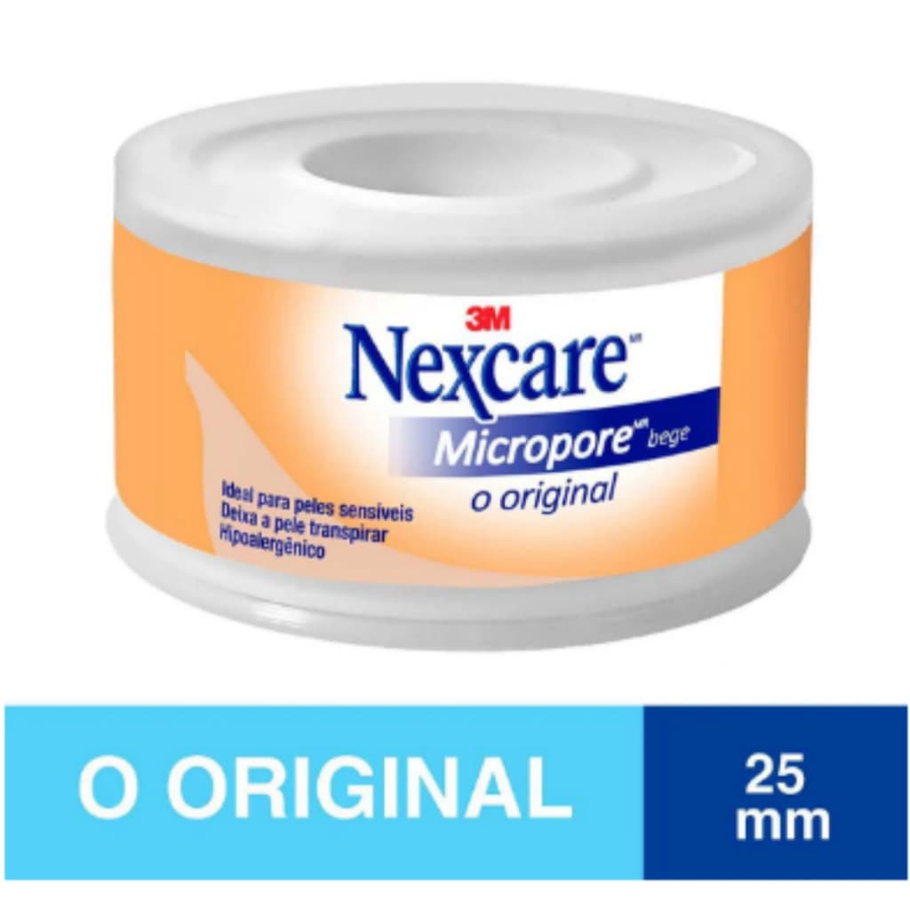 Fita Micropore Nexcare 3M Bege 🩹 Hipoalergênica Várias Medidas Original