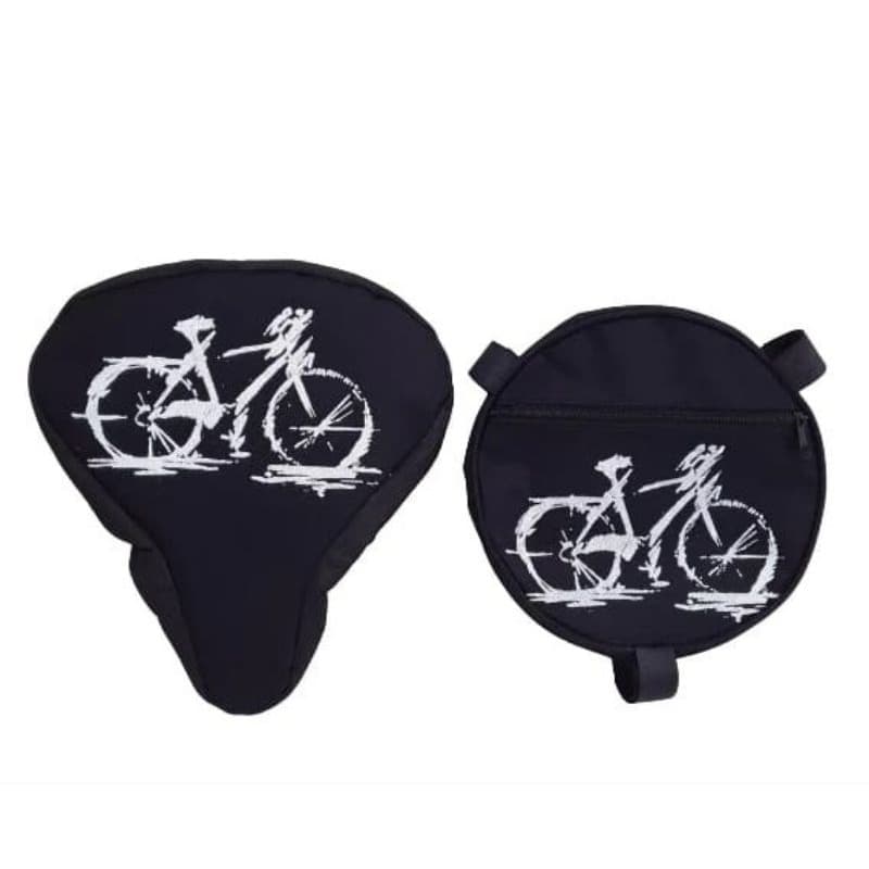 kit capa para selim e bolsa para bike  barra forte