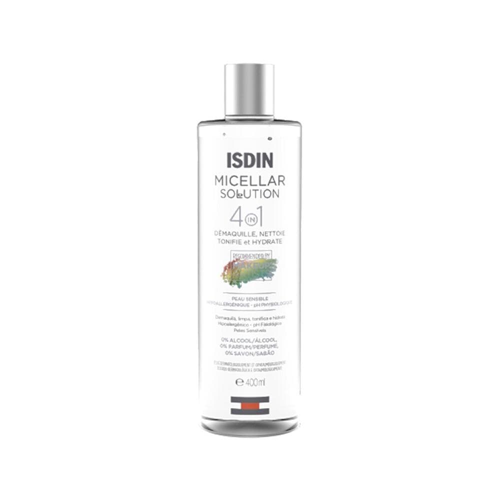 Isdin Solution Água Micelar Facial Limpeza 4 em 1 400ml