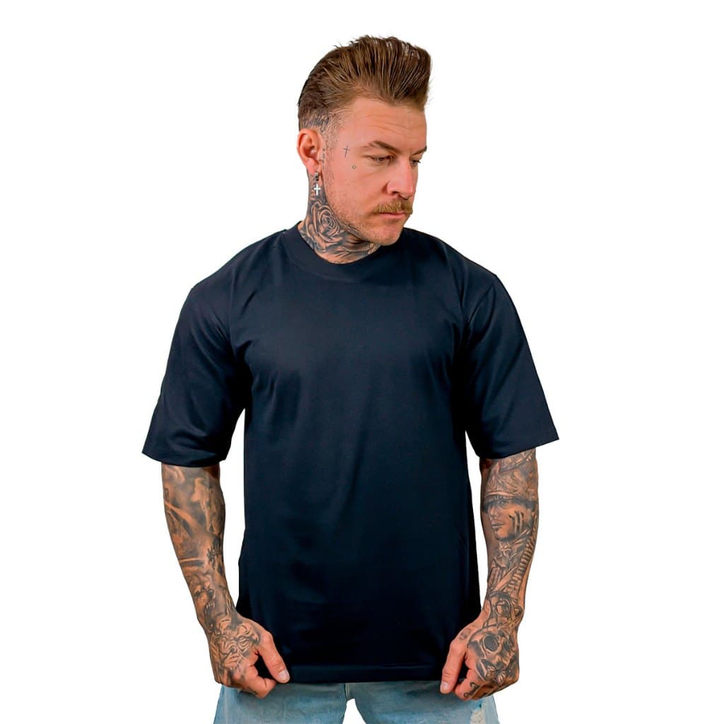Camiseta Oversized One Blast Preta Casual Treino 100% Algodão