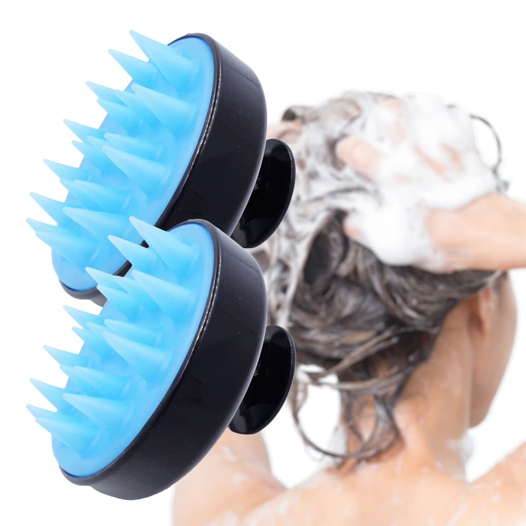 2un Escova Massageadora Couro Cabeludo Anti Caspa Anti Queda COR ALEATÓRIA