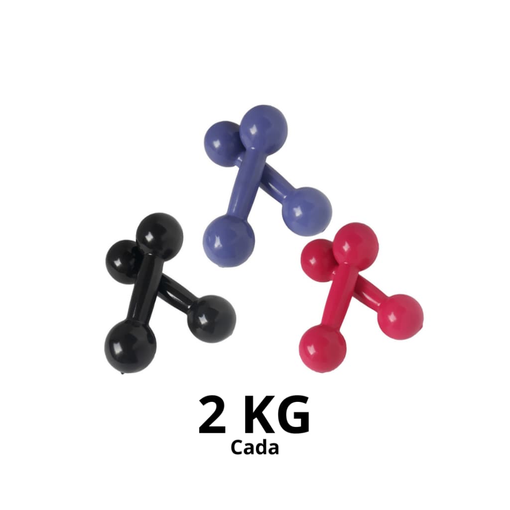 Par Halteres Emborrachados 2 Kg Treino Fitness Musculação
